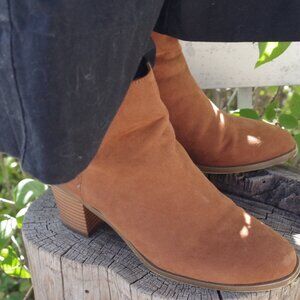 JustFab Brown Suede Ankle Boots